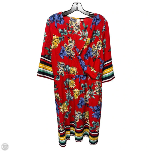 Dress Casual Midi By Tacera In Floral Print, Size: Xl