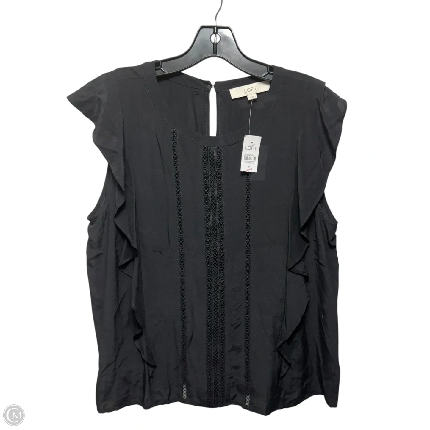 Top Sleeveless By Loft In Black, Size: M