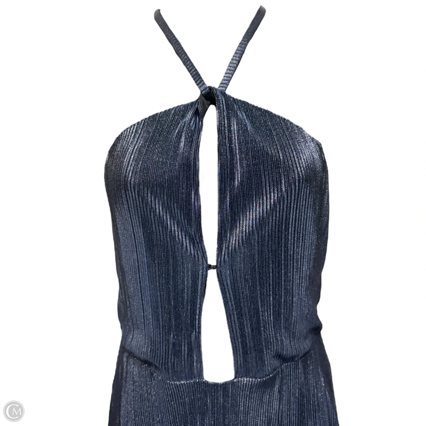 Rustina Cutout Halter Dress By Maje In Blue, Size: 40/L