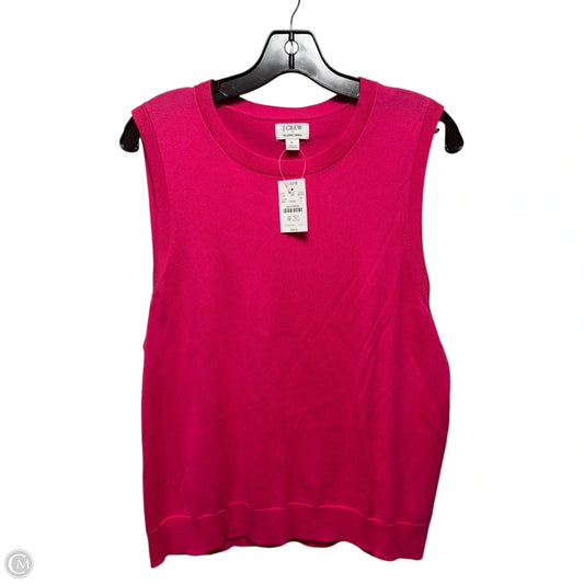 Classic Shell Knit Top Sleeveless By J. Crew In Pink, Size: L