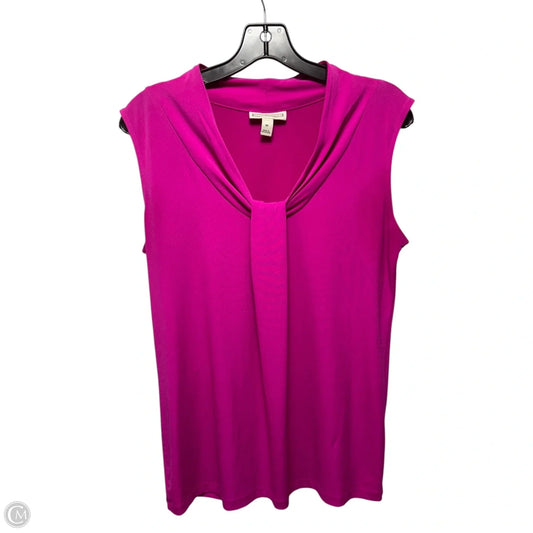 Top Sleeveless By Dana Buchman In Pink, Size: M