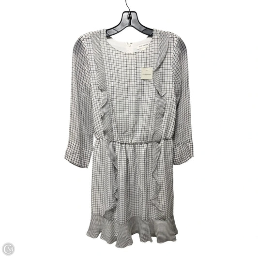 Silk Dress Casual Short By Club Monaco In Plaid Pattern, Size: 0