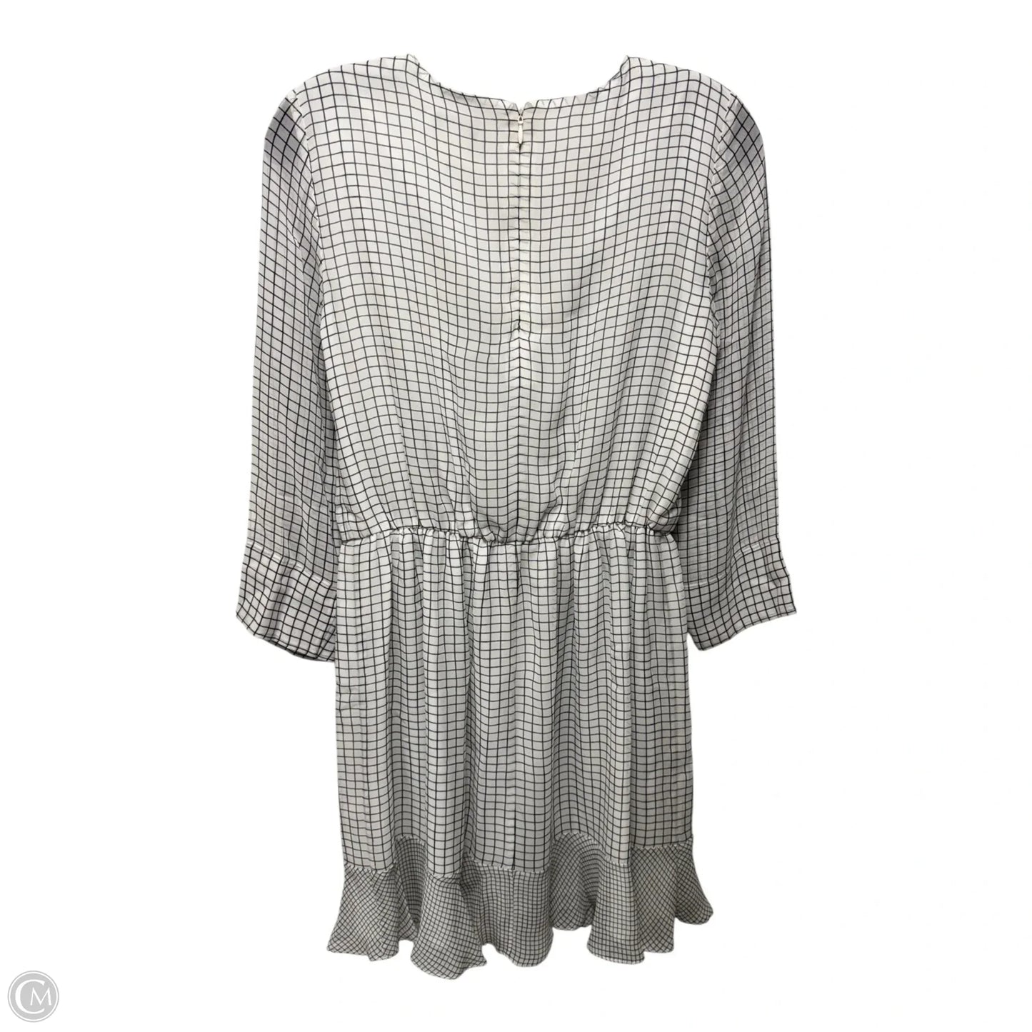 Silk Dress Casual Short By Club Monaco In Plaid Pattern, Size: 0