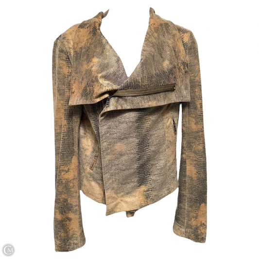 Jacket Moto By SW3 Bespoke In Snakeskin Print, Size: Xs