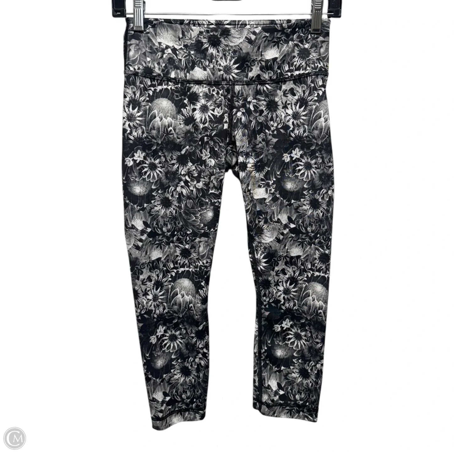 Athletic Capris By Lululemon In Floral Print, Size: 4