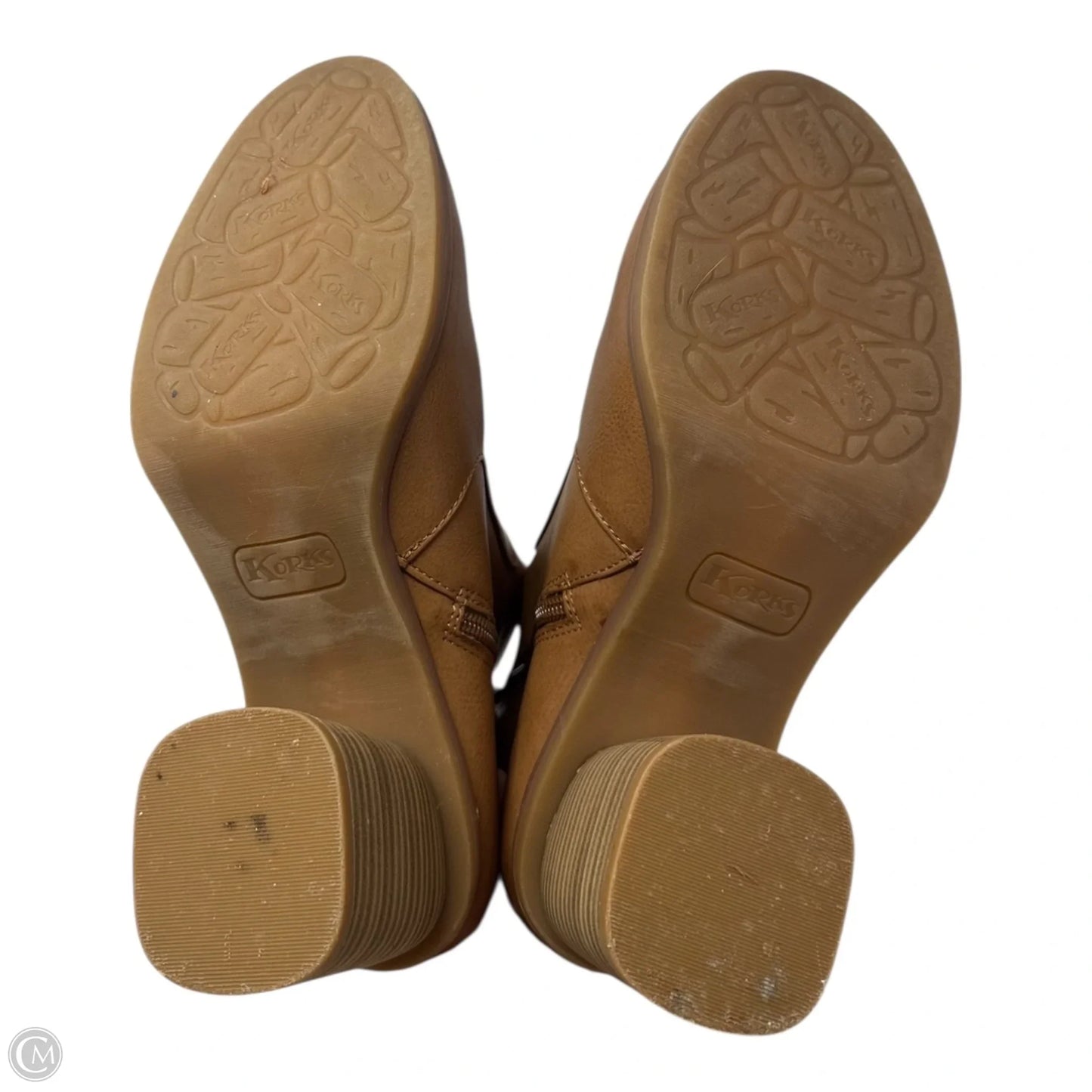 Boots Ankle Heels By Korks In Tan, Size: 9.5
