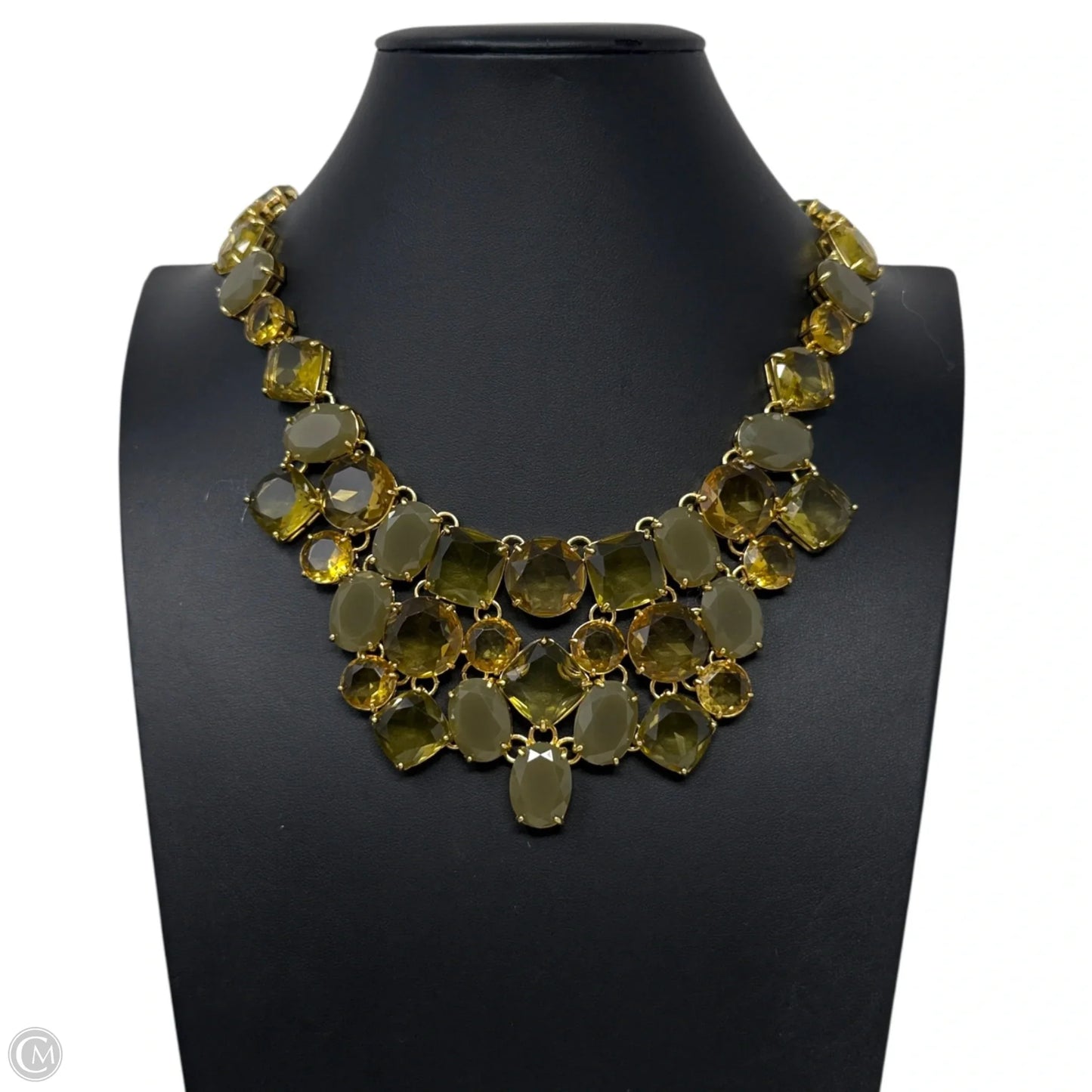 Neutral Crystals Statement Necklace By Talbots