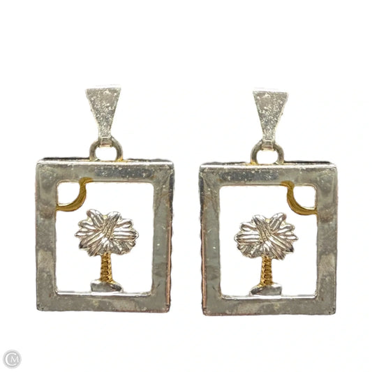 Pam Tree Moon Two Tone Earrings