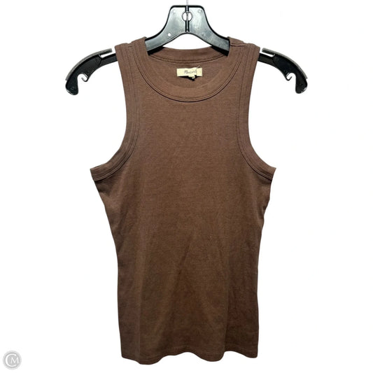 Ribbed Top Sleeveless By Madewell In Brown, Size: S