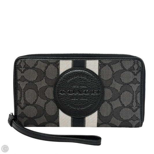 Dempsey Large Phone Wallet In Signature Jacquard with Stripe & Patch Designer By Coach, Size: Large