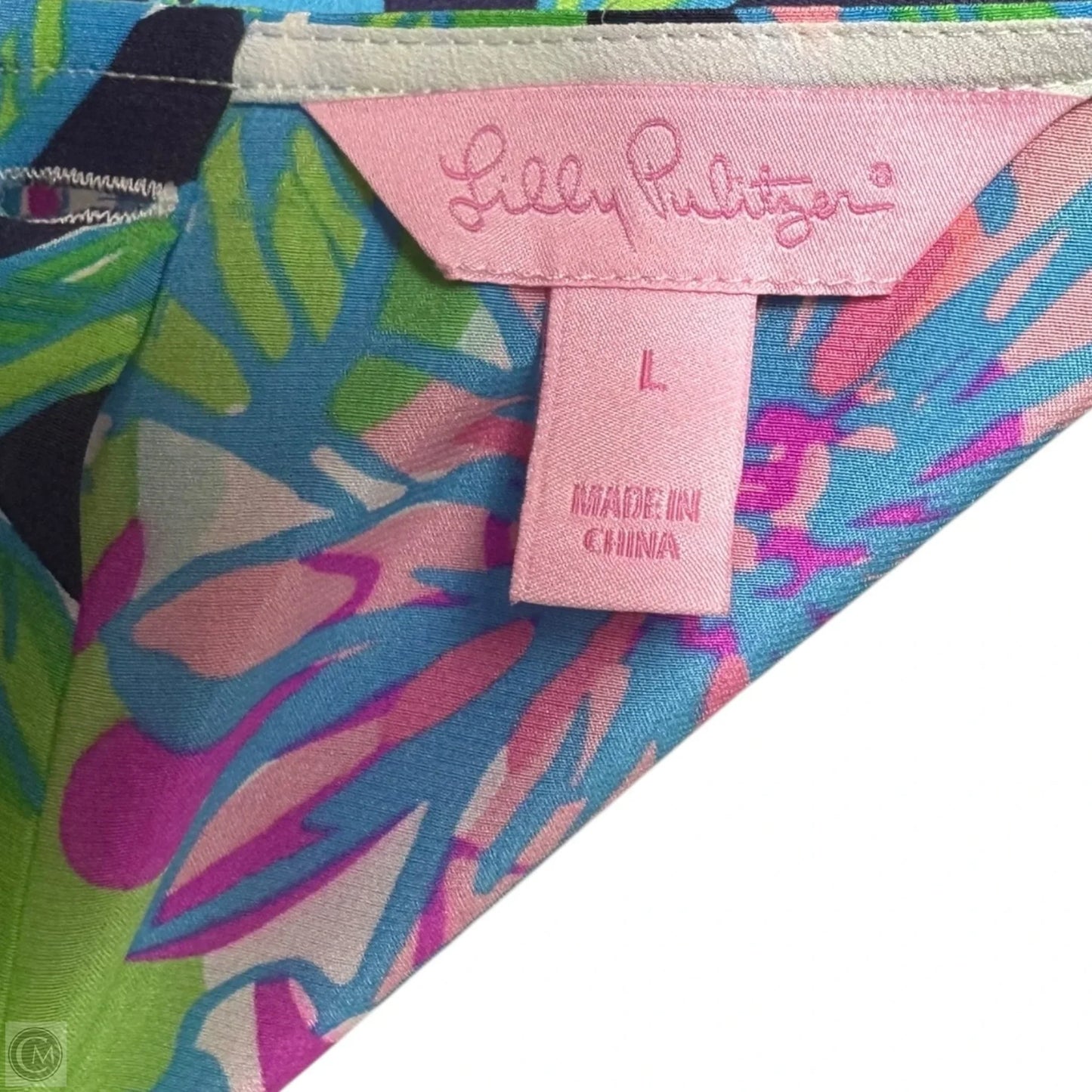 Iona Sleeveless Silk Top Designer By Lilly Pulitzer In Crossed Lions Engineered, Size: L