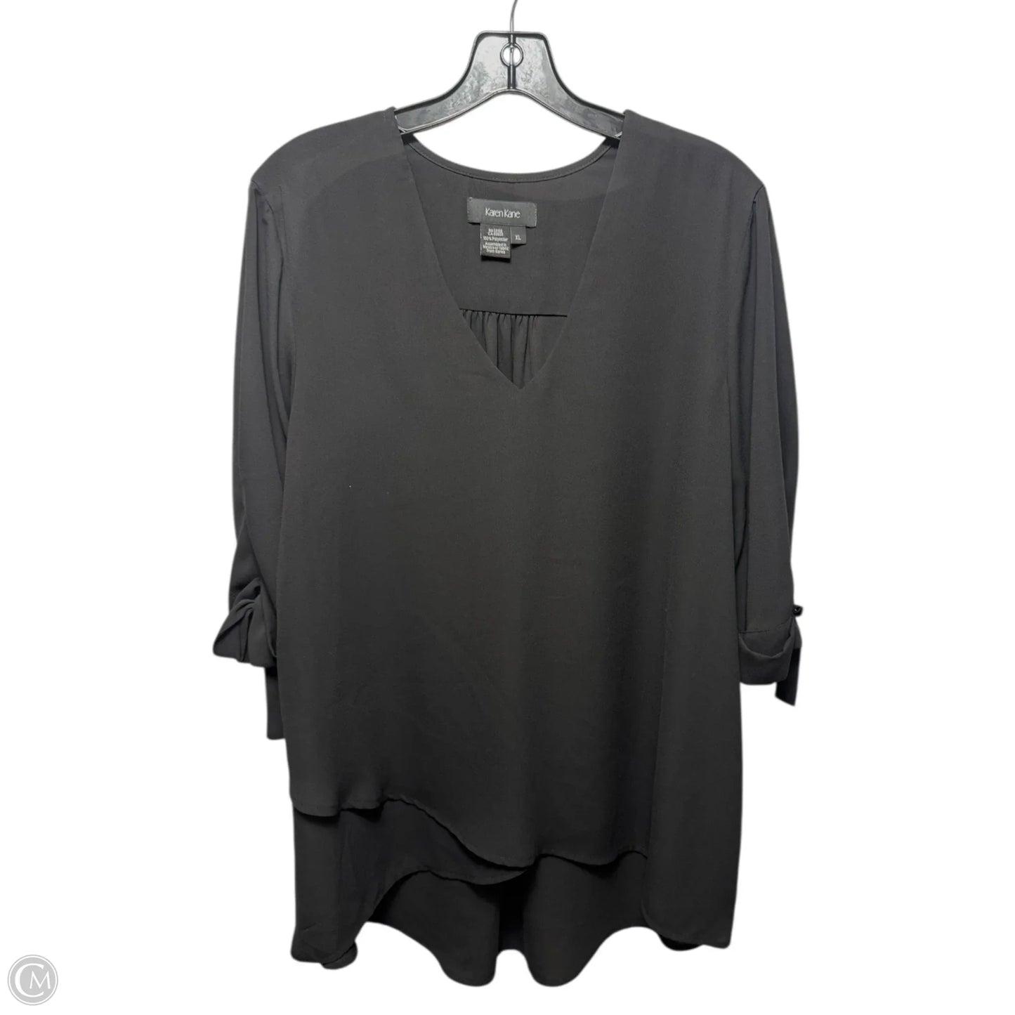 Top 3/4 Sleeve By Karen Kane In Clear, Size: Xl