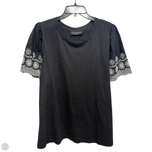 Top Short Sleeve By Lane Bryant In Black, Size: 22/24