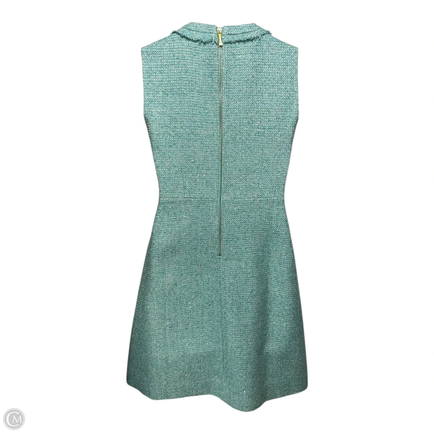 Terri Sequin Tweed SheathDress Designer By Kate Spade In Green, Size: 6