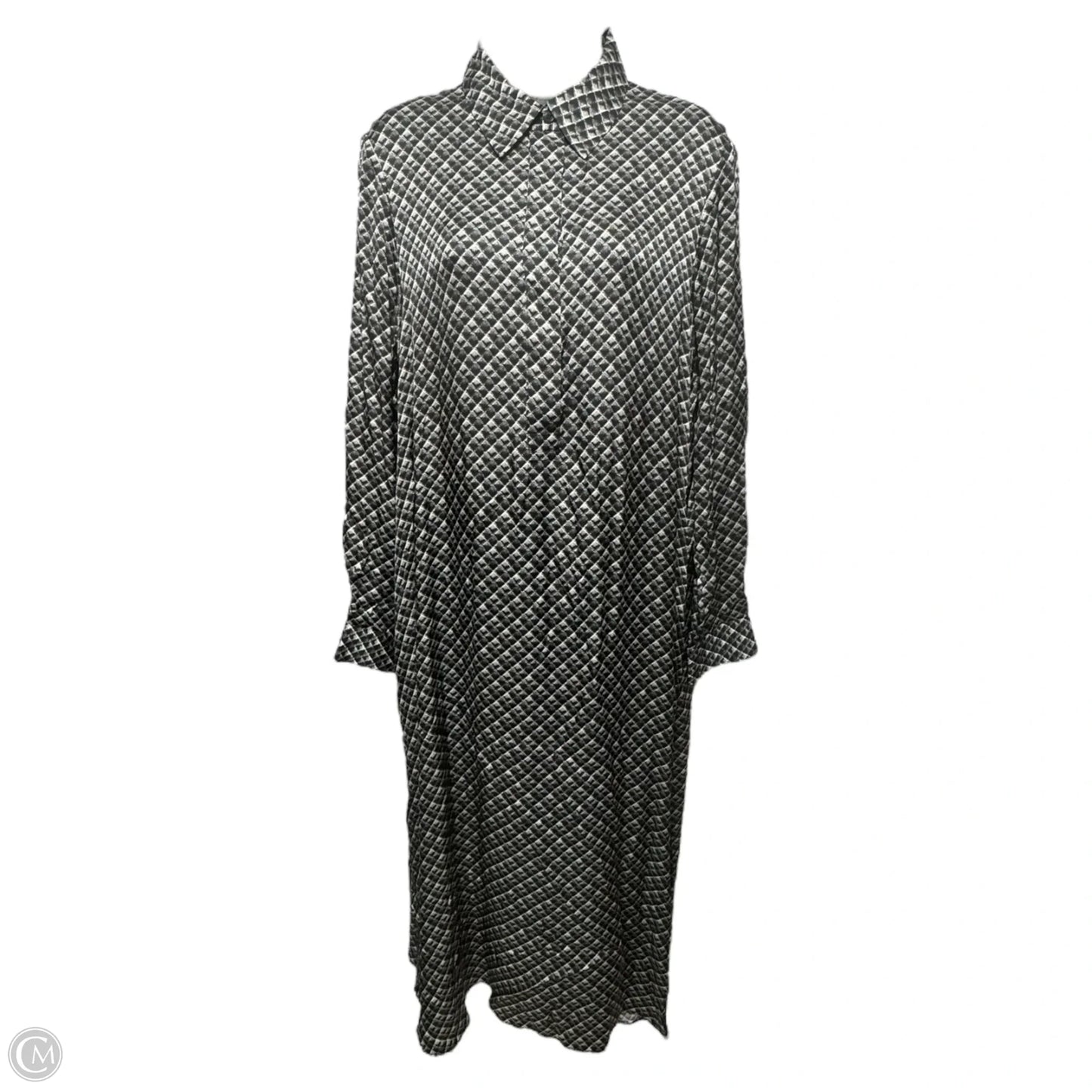 Geometric-Print Maxi Shirt Dress By Cos In Multi-colored, Size: 6