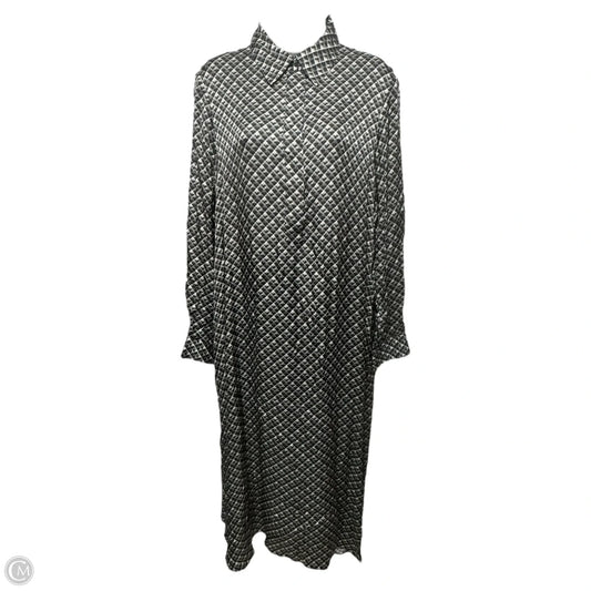 Geometric-Print Maxi Shirt Dress By Cos In Multi-colored, Size: 6