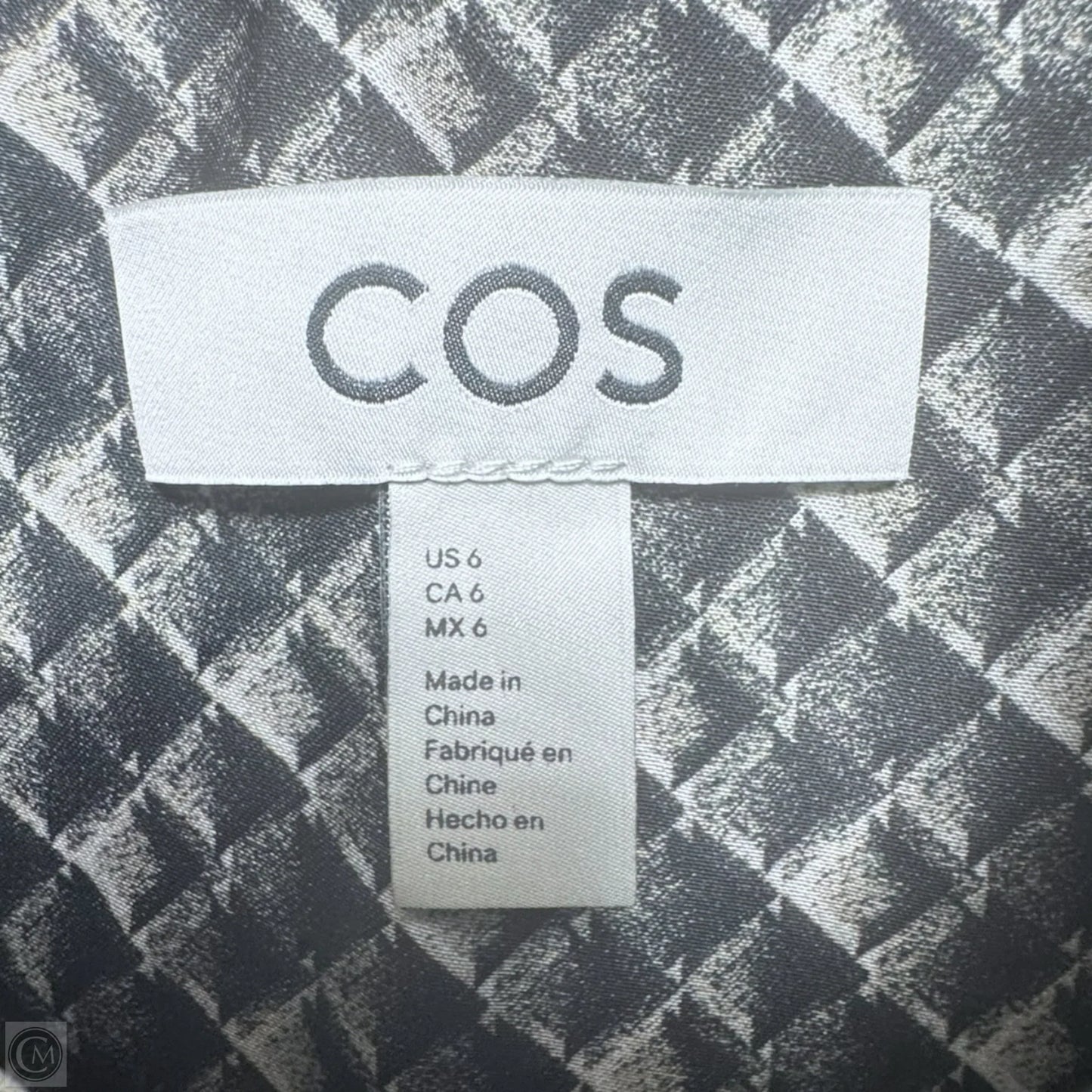 Geometric-Print Maxi Shirt Dress By Cos In Multi-colored, Size: 6