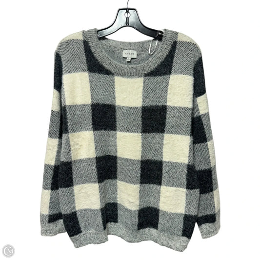 Eyelash Sweater By Cyrus In Checkered Pattern, Size: S