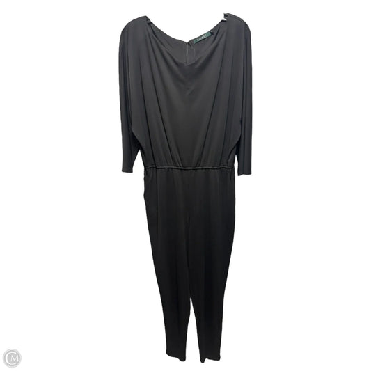 Jumpsuit By Lauren By Ralph Lauren In Black, Size: L