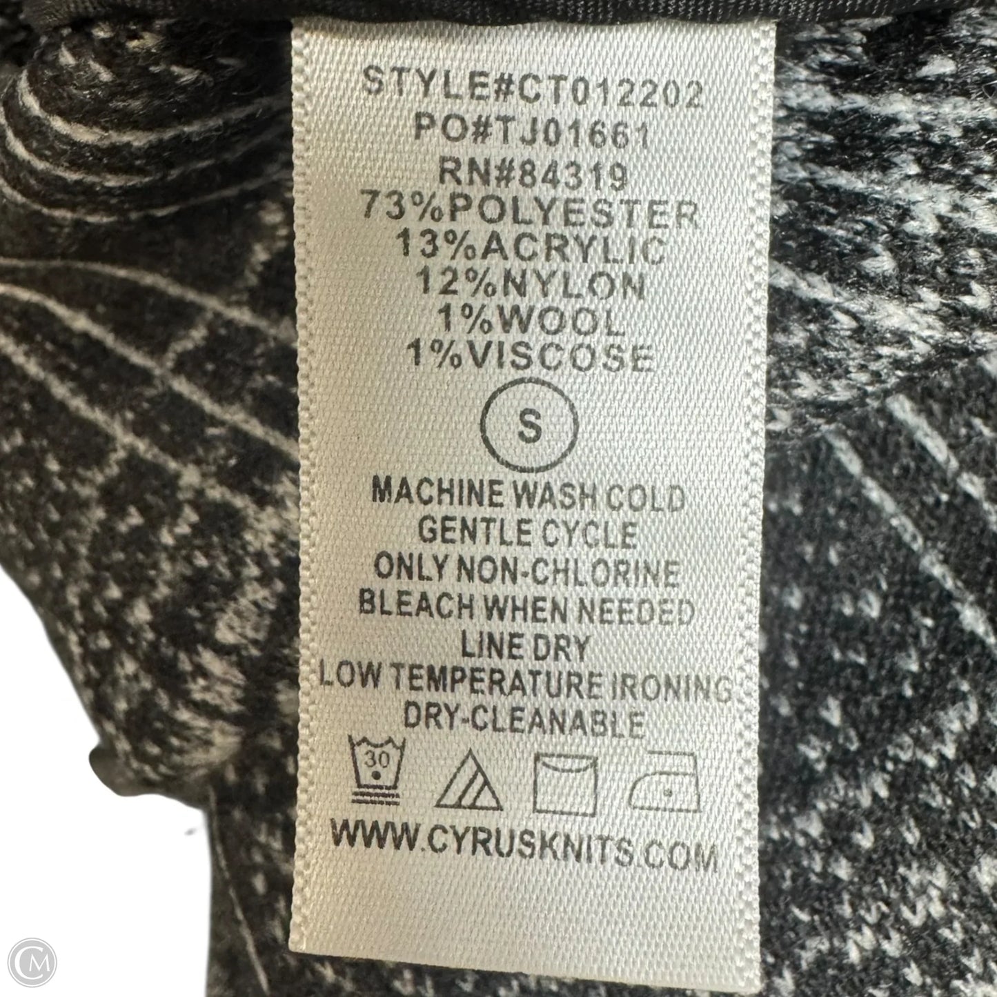 Coat By Cyrus In Plaid Pattern, Size: S