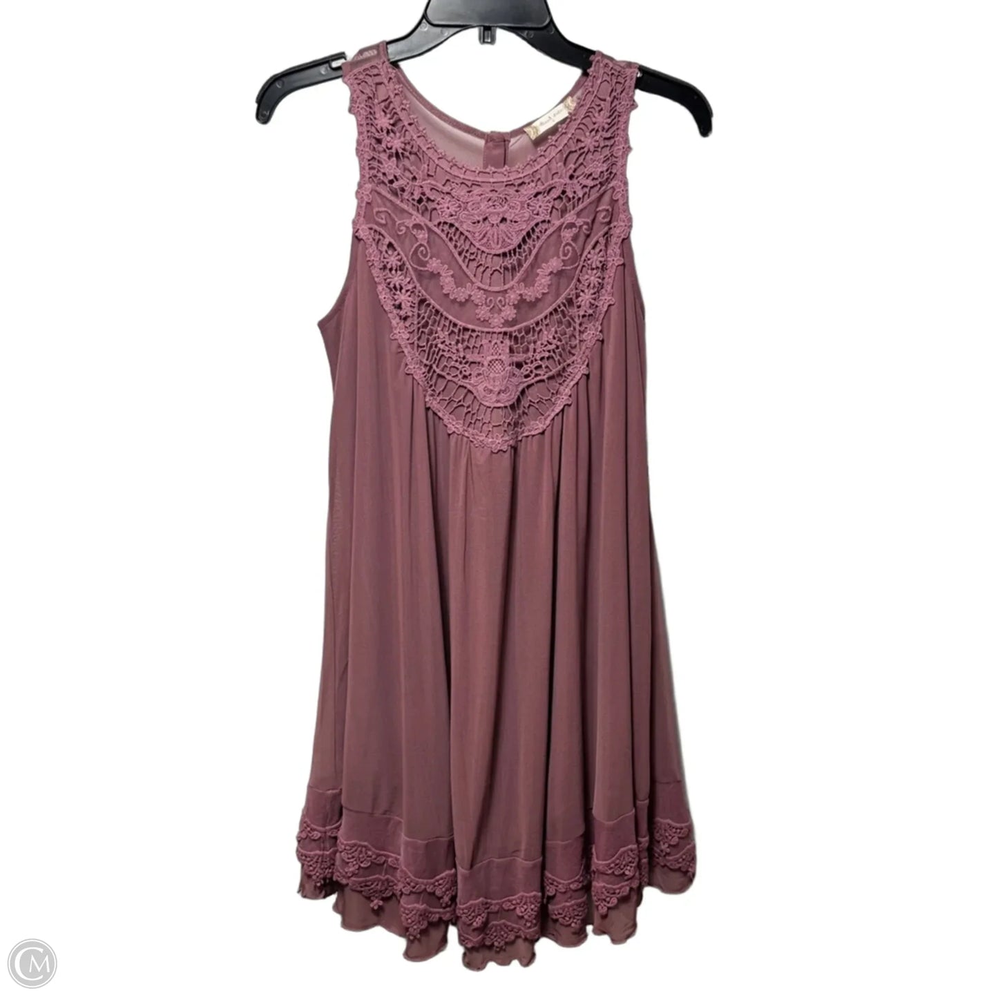 Mesh Embroidered Dress Casual Short By Altard State In Pink, Size: S