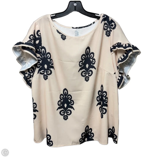 Top Short Sleeve By Shein In Multi-colored, Size: 3x