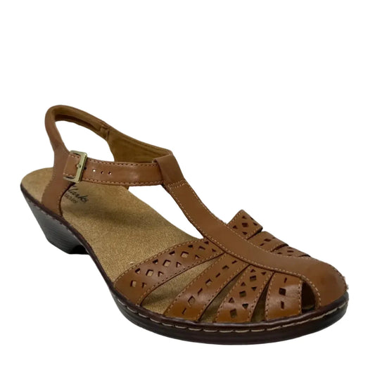 Wendy River Leather Sandals By Clarks In Tan, Size: 10