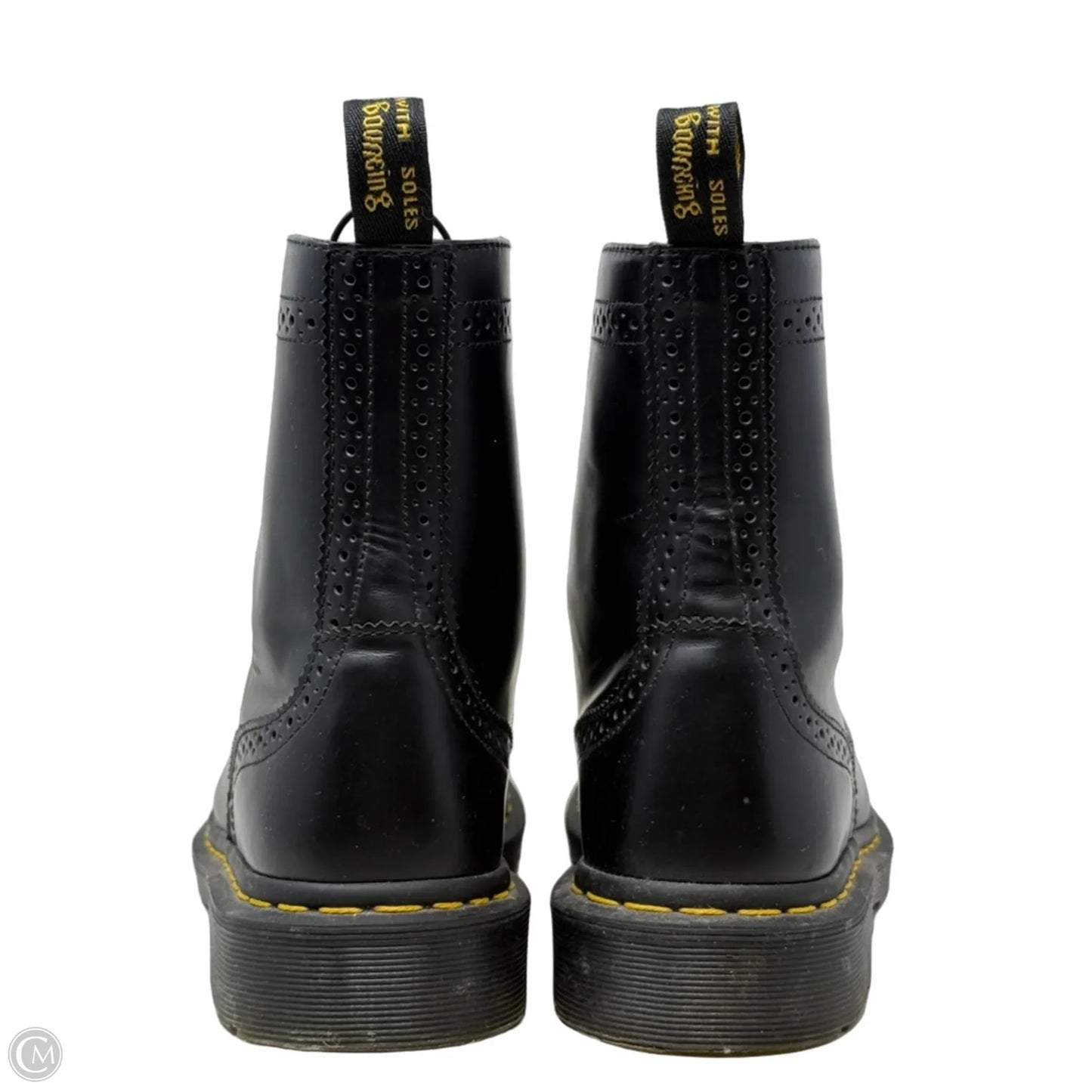 Bentley II Heart Black Leopard Combat Boots By Dr Martens In Black, Size: 7