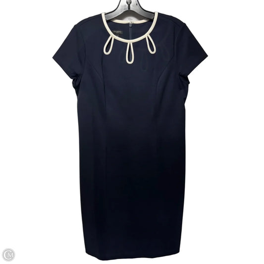 Eyelet Dress Casual Midi By Talbots In Navy, Size: 8p