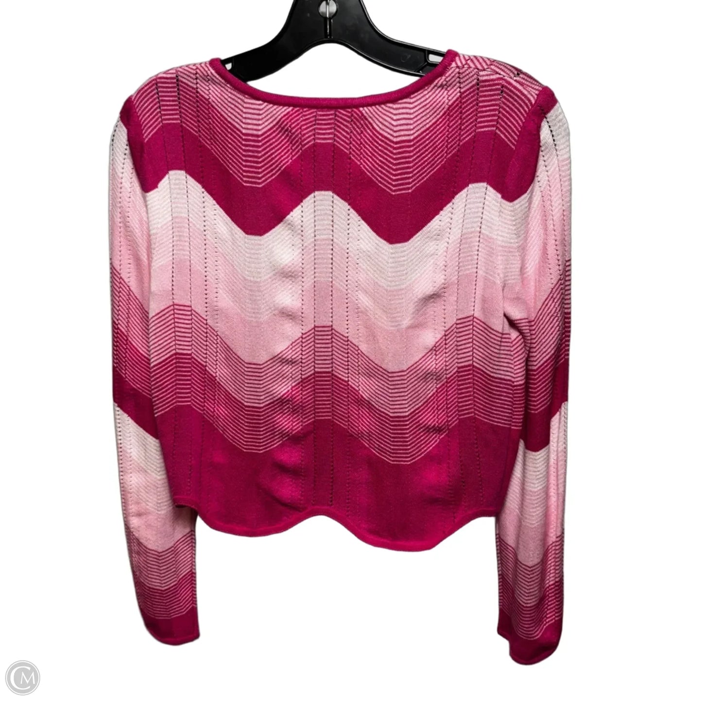 Sweater By Ming Wang In Chevron Pattern, Size: Xxs