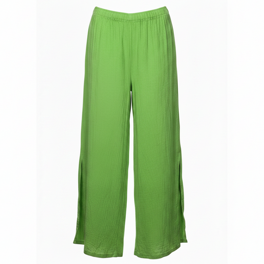 Pants Wide Leg By Oh My Gauze In Green, Size: 2/L