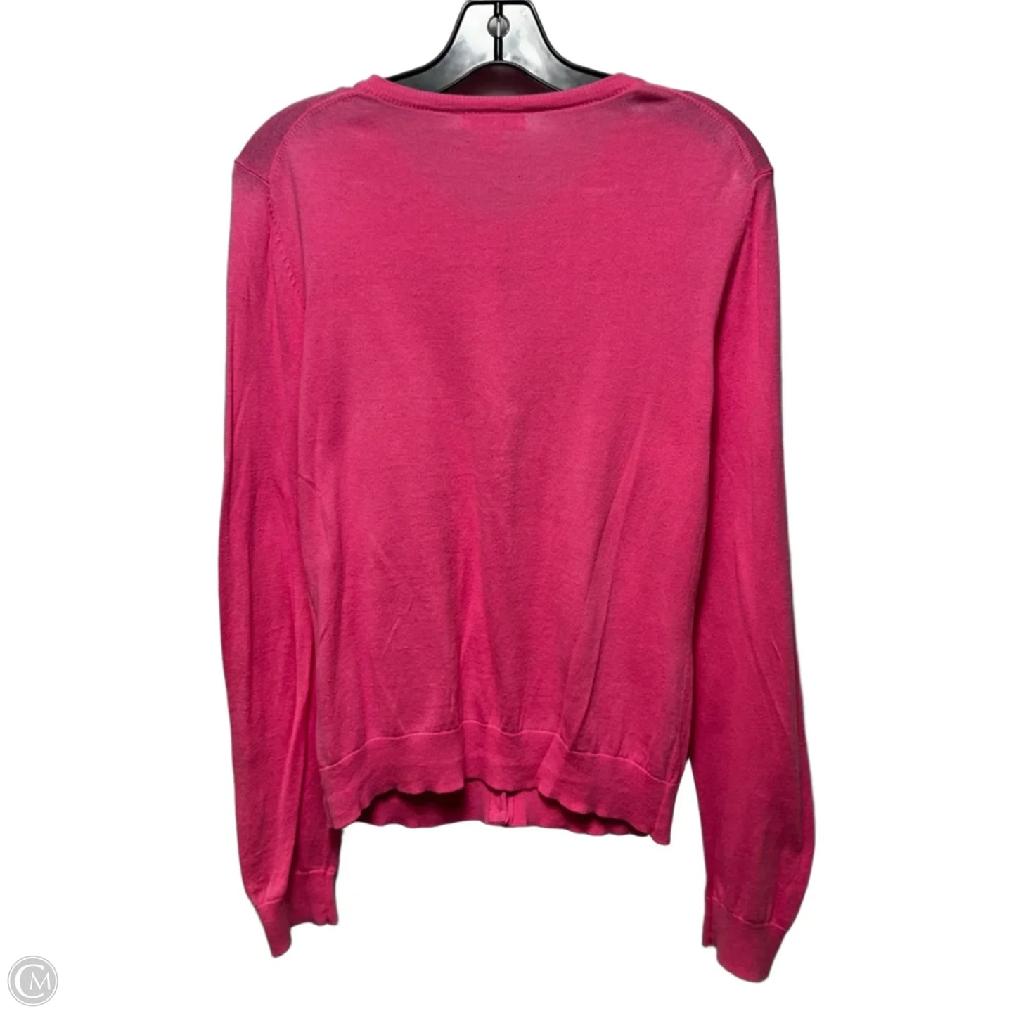 Sweater Cardigan Designer By Lilly Pulitzer In Pink, Size: L