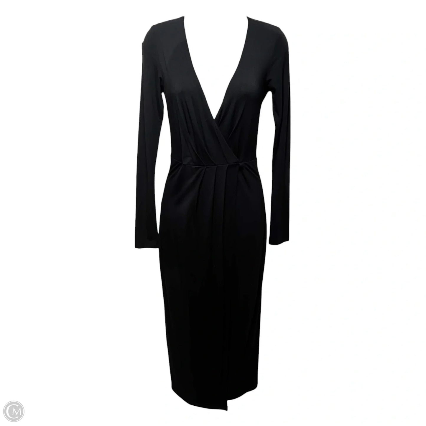 Touch Wrap Midi Dress By Good American In Black, Size: 0