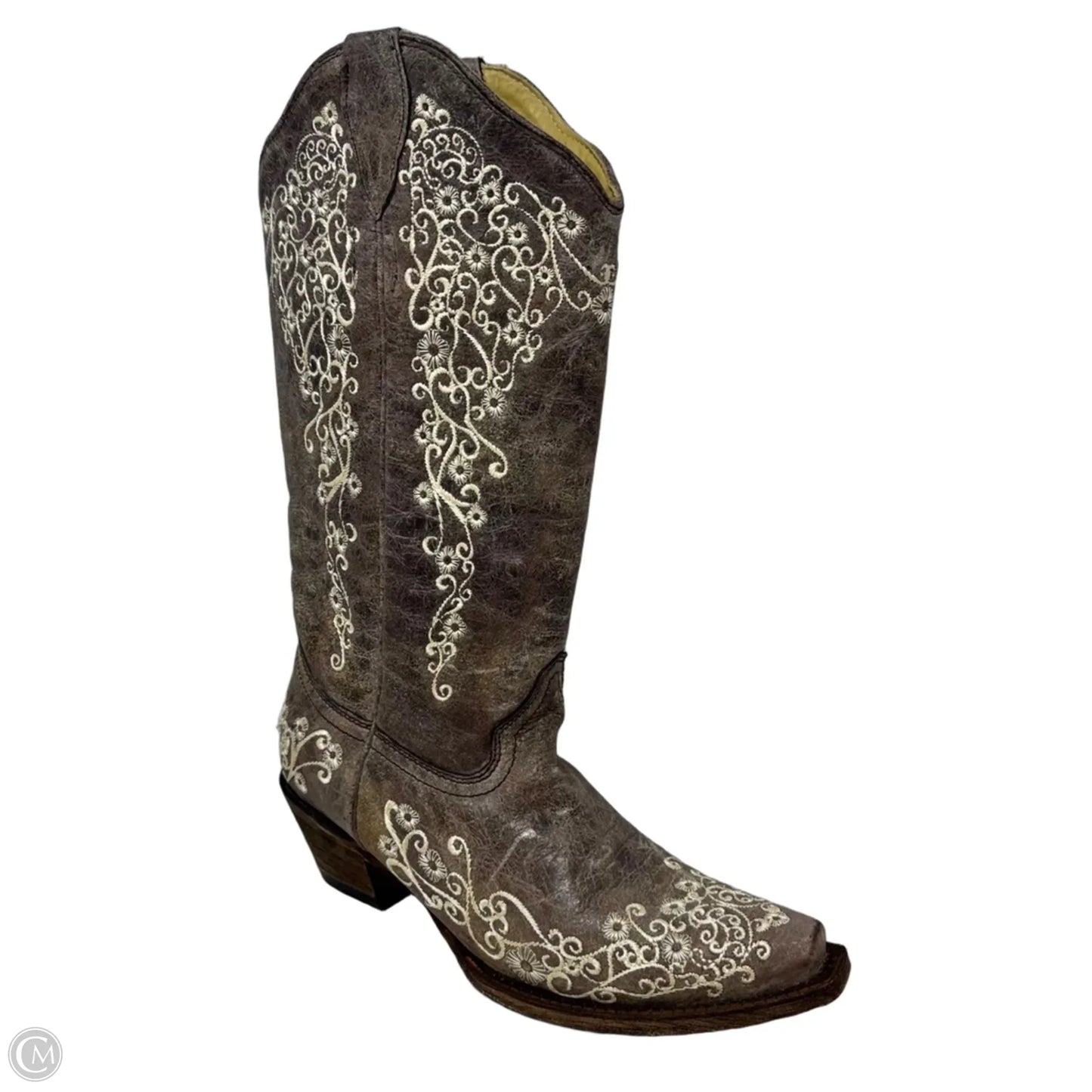 Crater Embroidered Boots Western By Corral In Brown, Size: 8