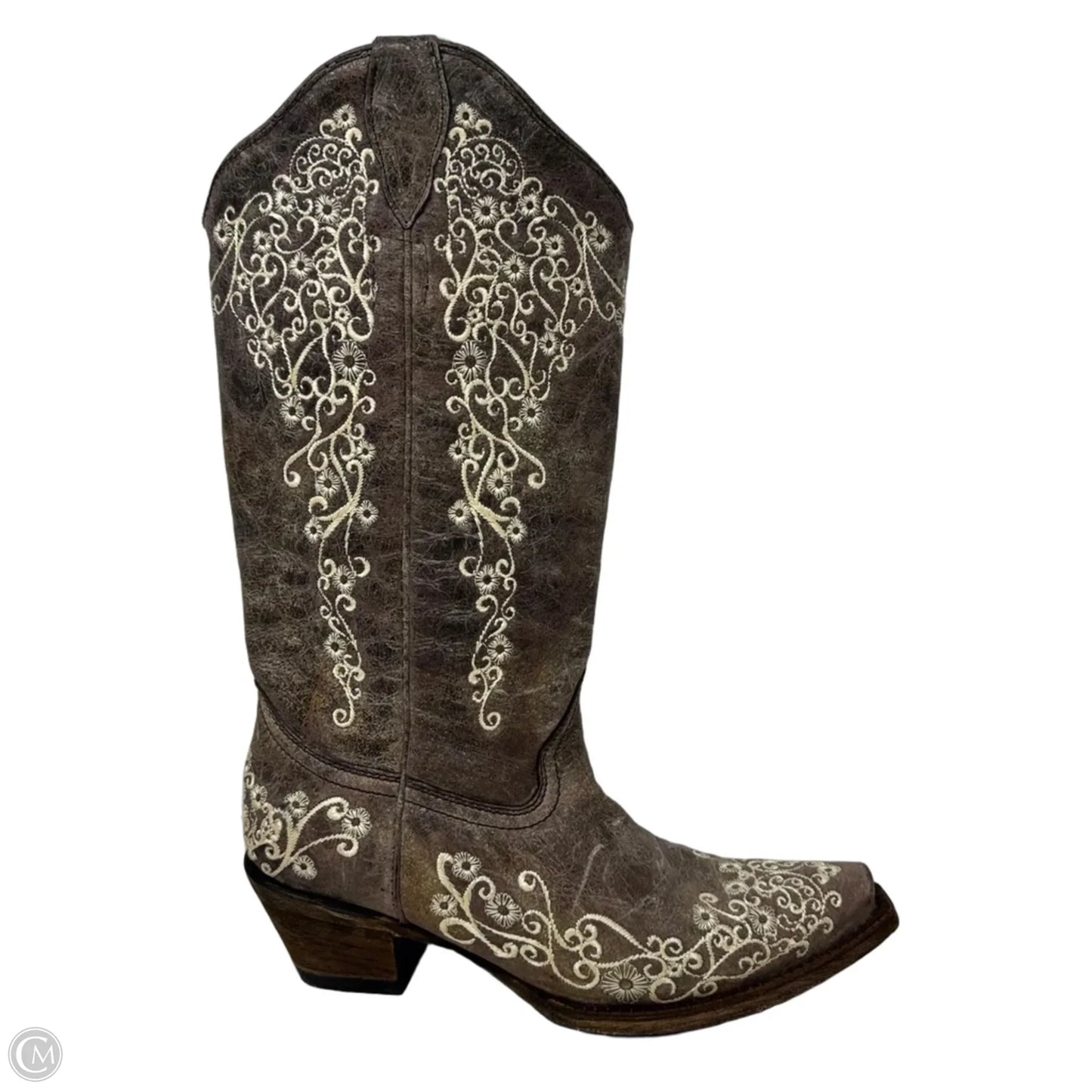 Crater Embroidered Boots Western By Corral In Brown, Size: 8