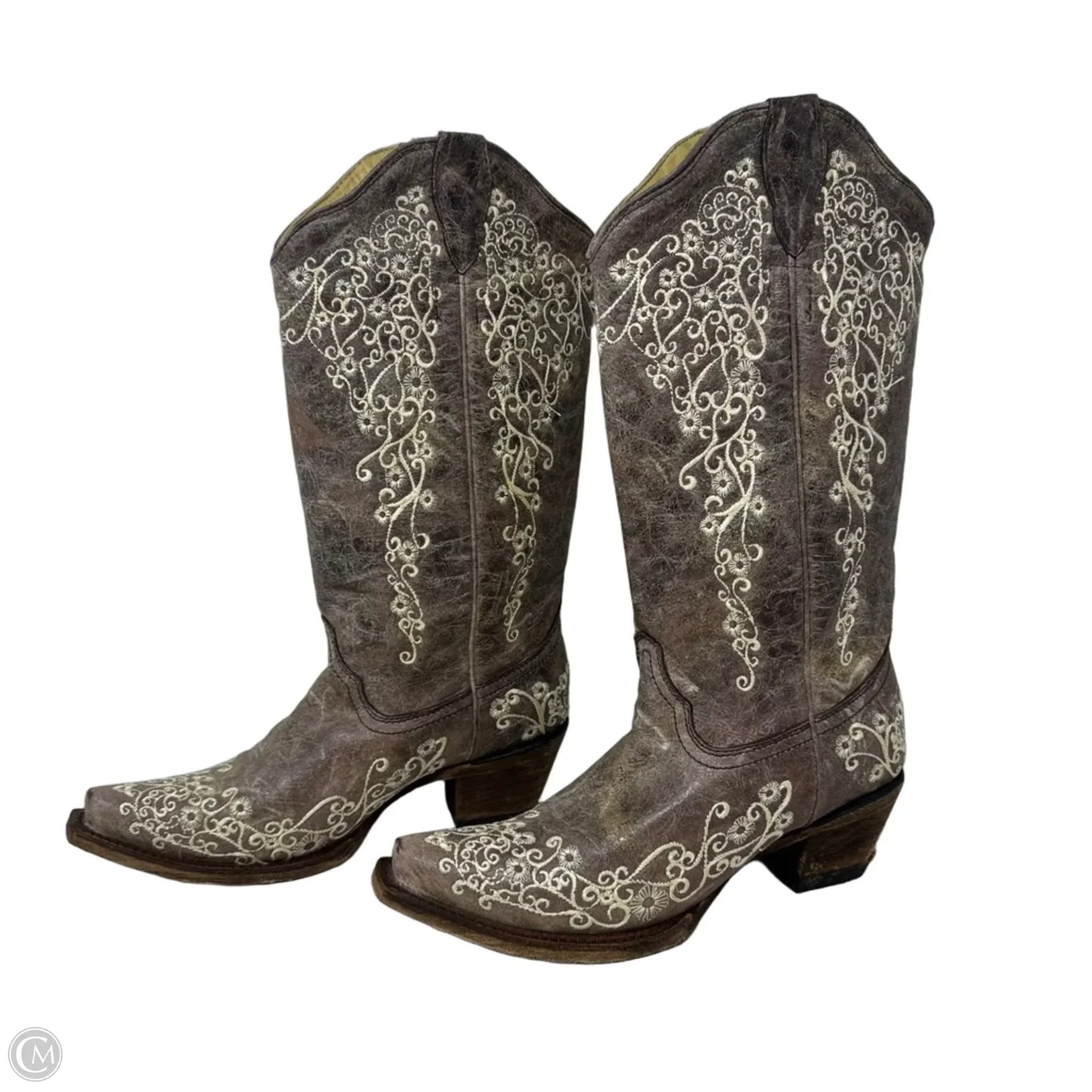 Crater Embroidered Boots Western By Corral In Brown, Size: 8