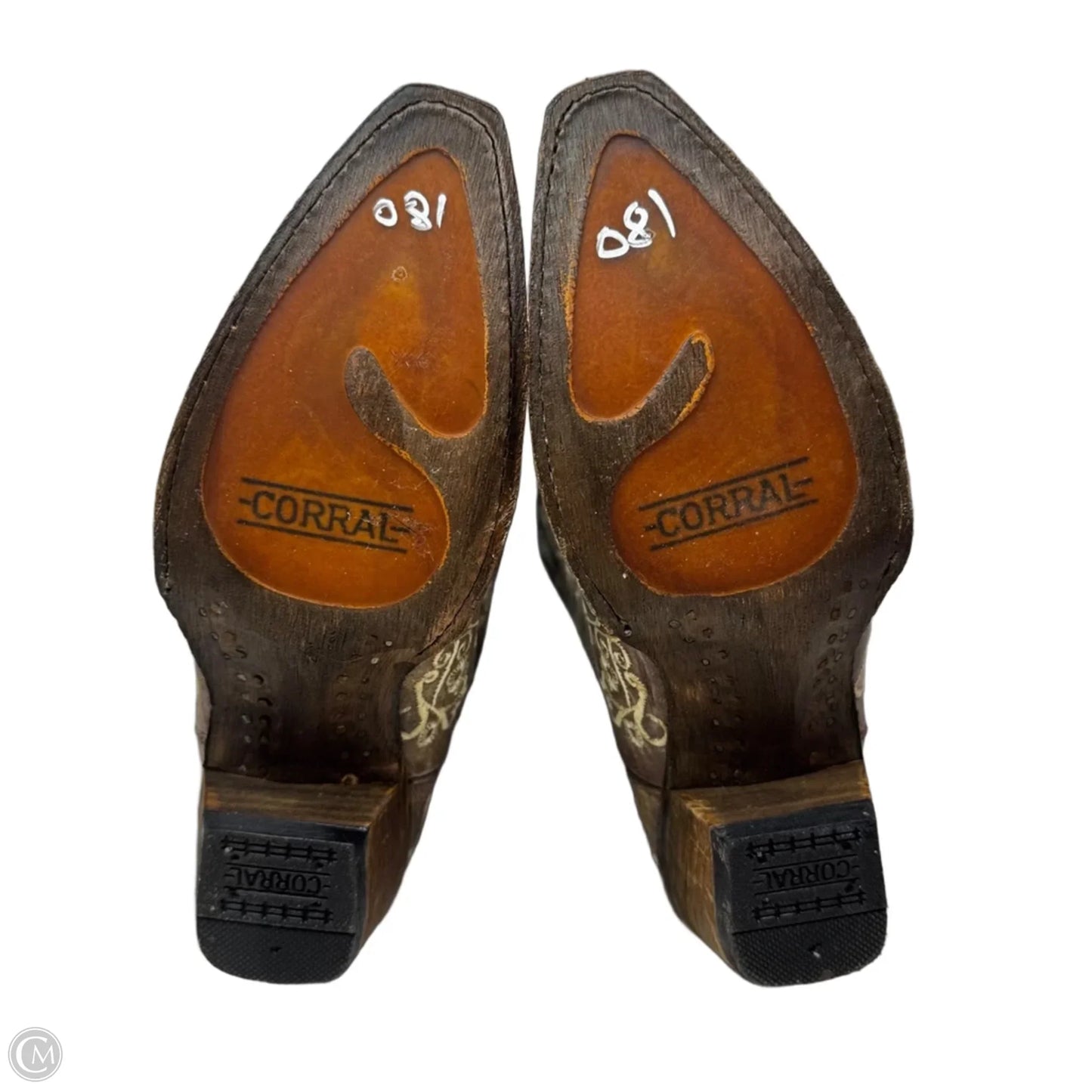 Crater Embroidered Boots Western By Corral In Brown, Size: 8
