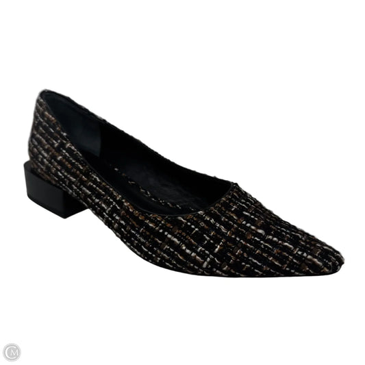 Tweed Block Heel Shoes By J Mclaughlin In Plaid Pattern, Size: 8