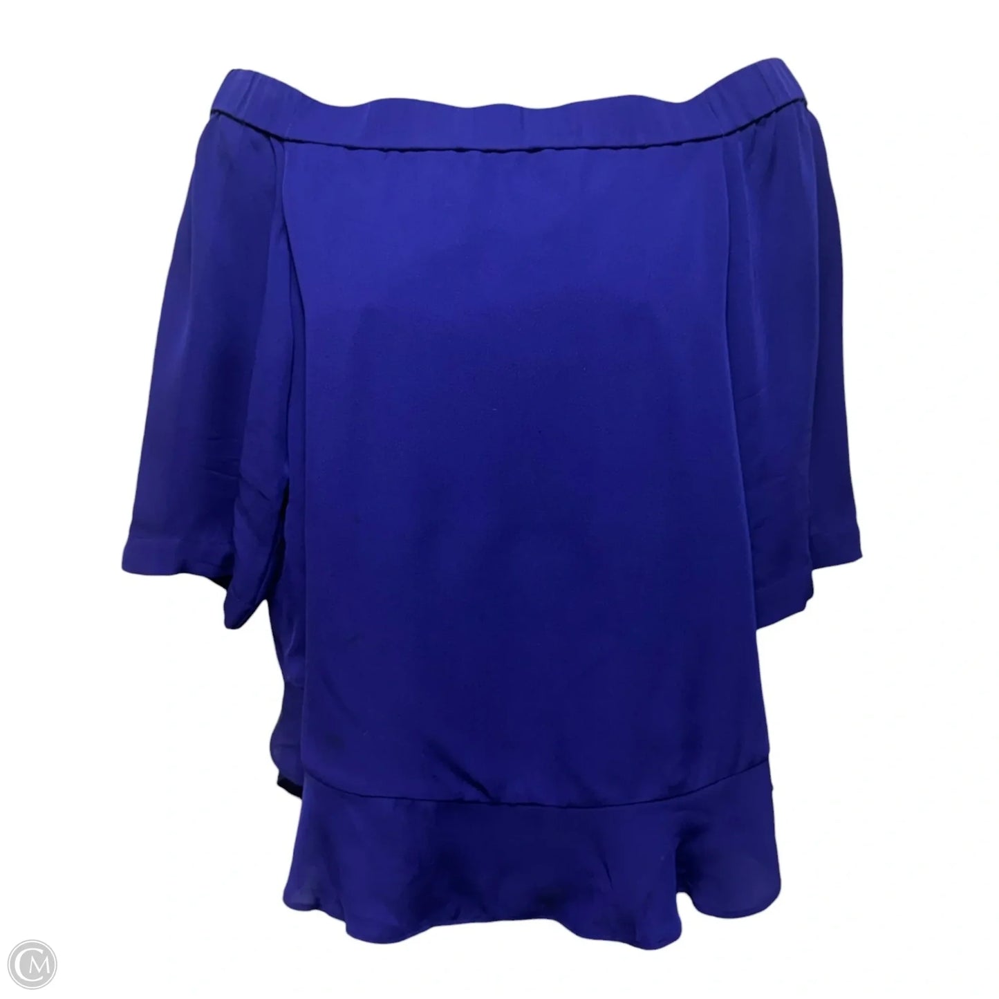 Silk Off Shoulder Top Short Sleeve By Rebecca Taylor In Purple, Size: S