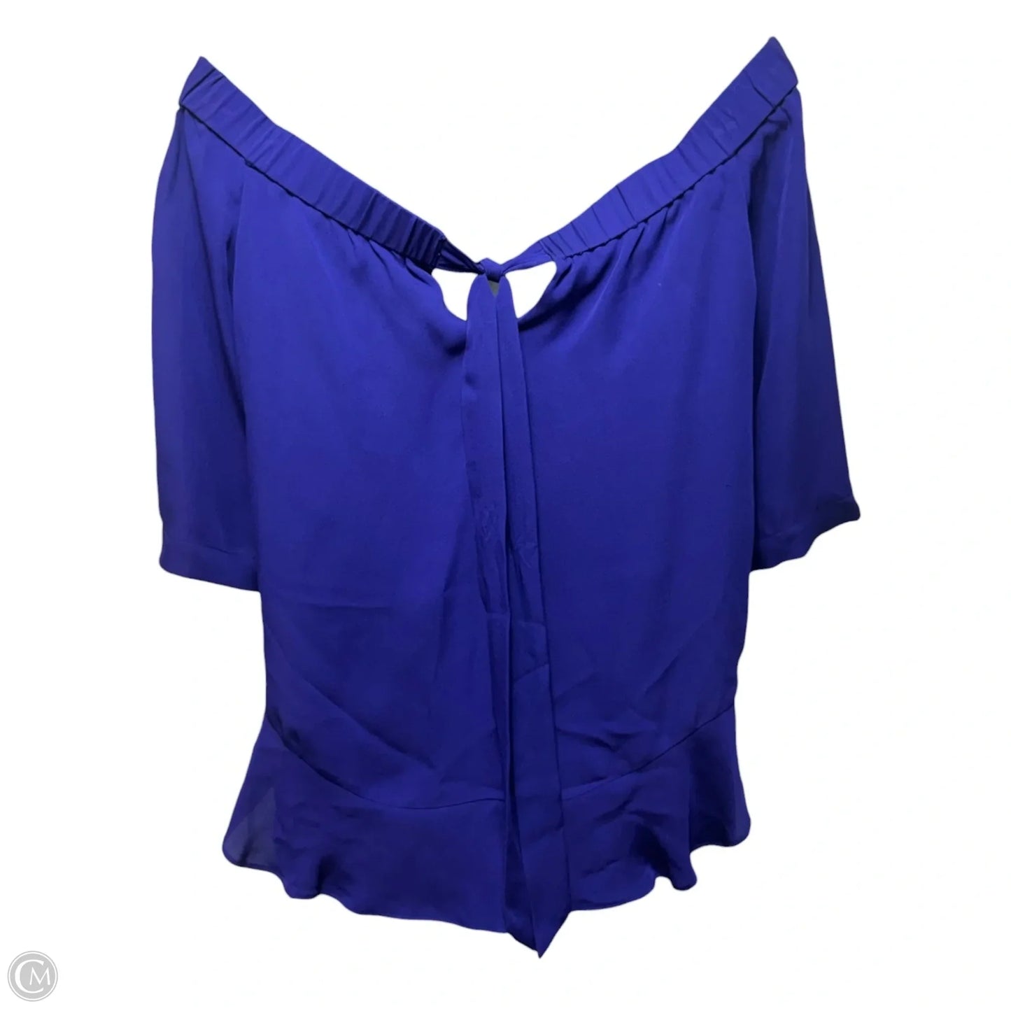 Silk Off Shoulder Top Short Sleeve By Rebecca Taylor In Purple, Size: S