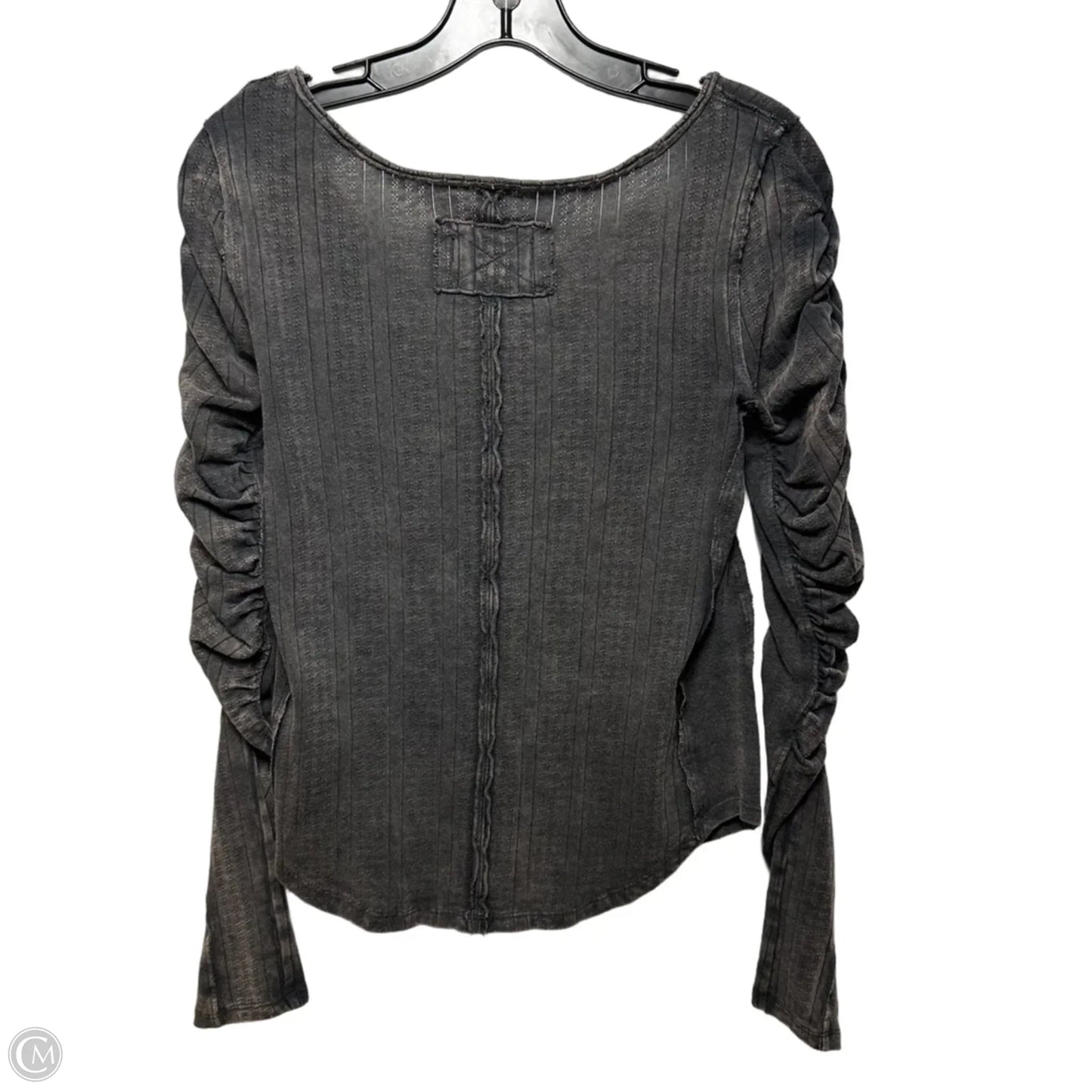 Pointelle Henley Top Long Sleeve By We The Free In Grey, Size: S