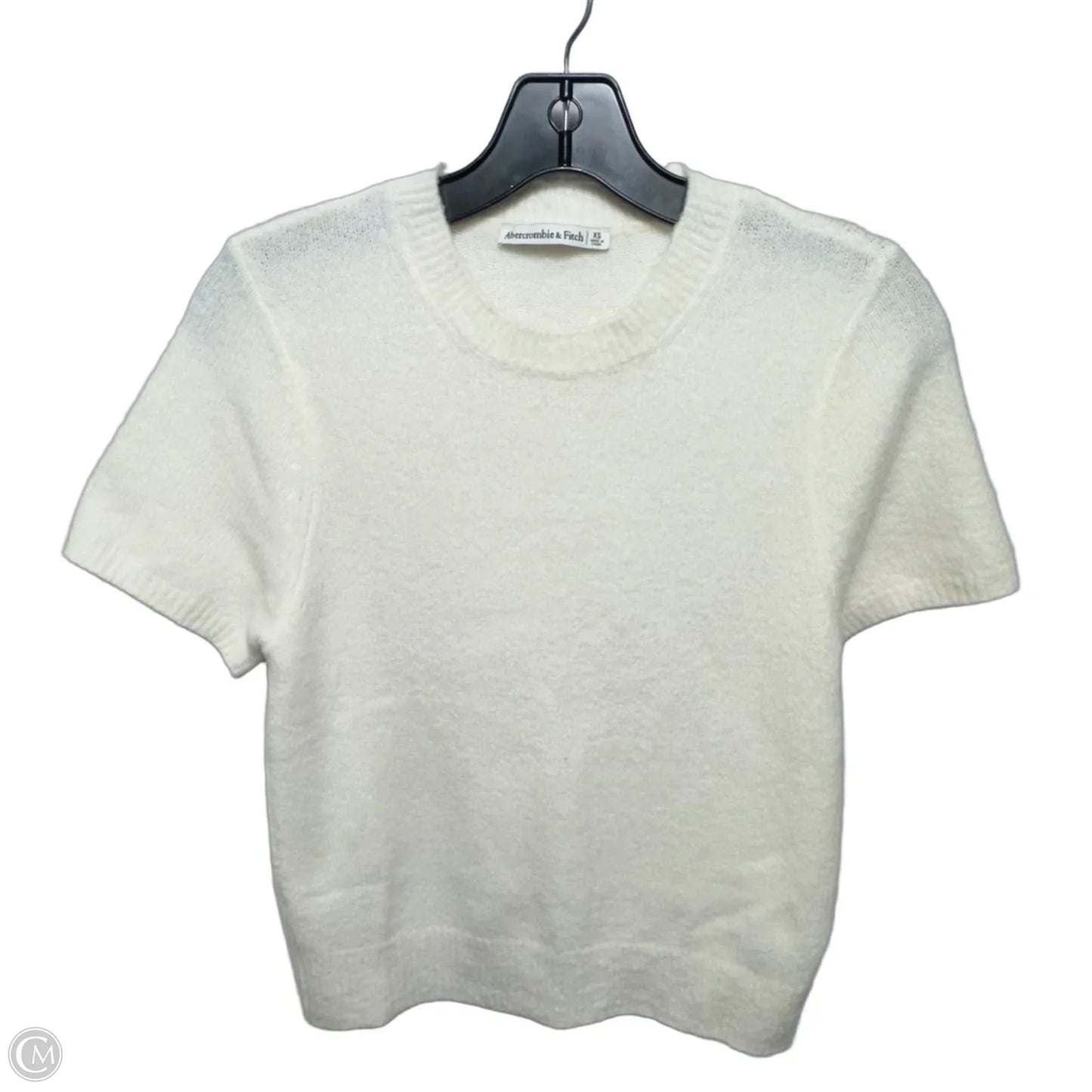 Sweater Short Sleeve By Abercrombie And Fitch In Cream, Size: Xs