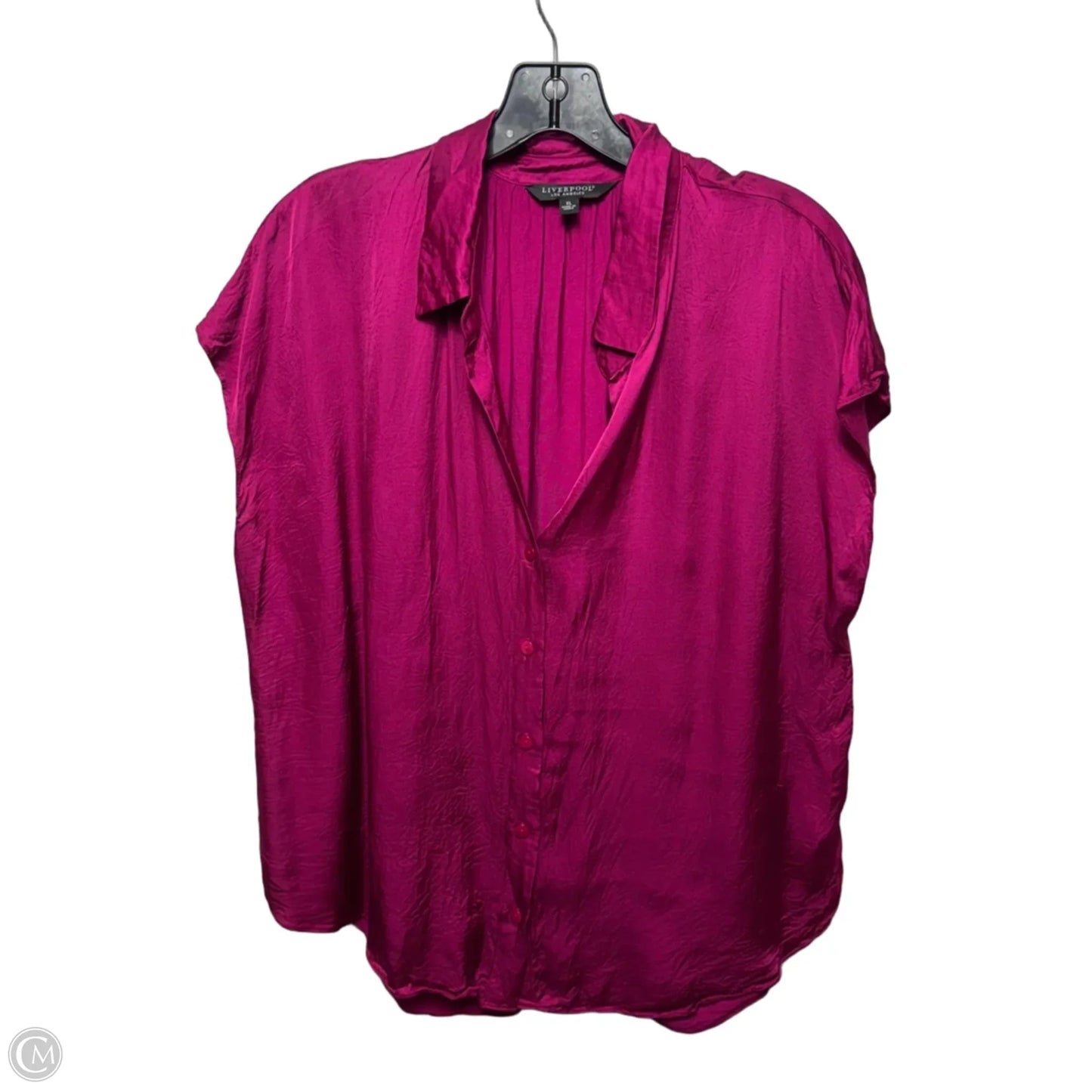 Top Short Sleeve By Liverpool In Pink, Size: Xl