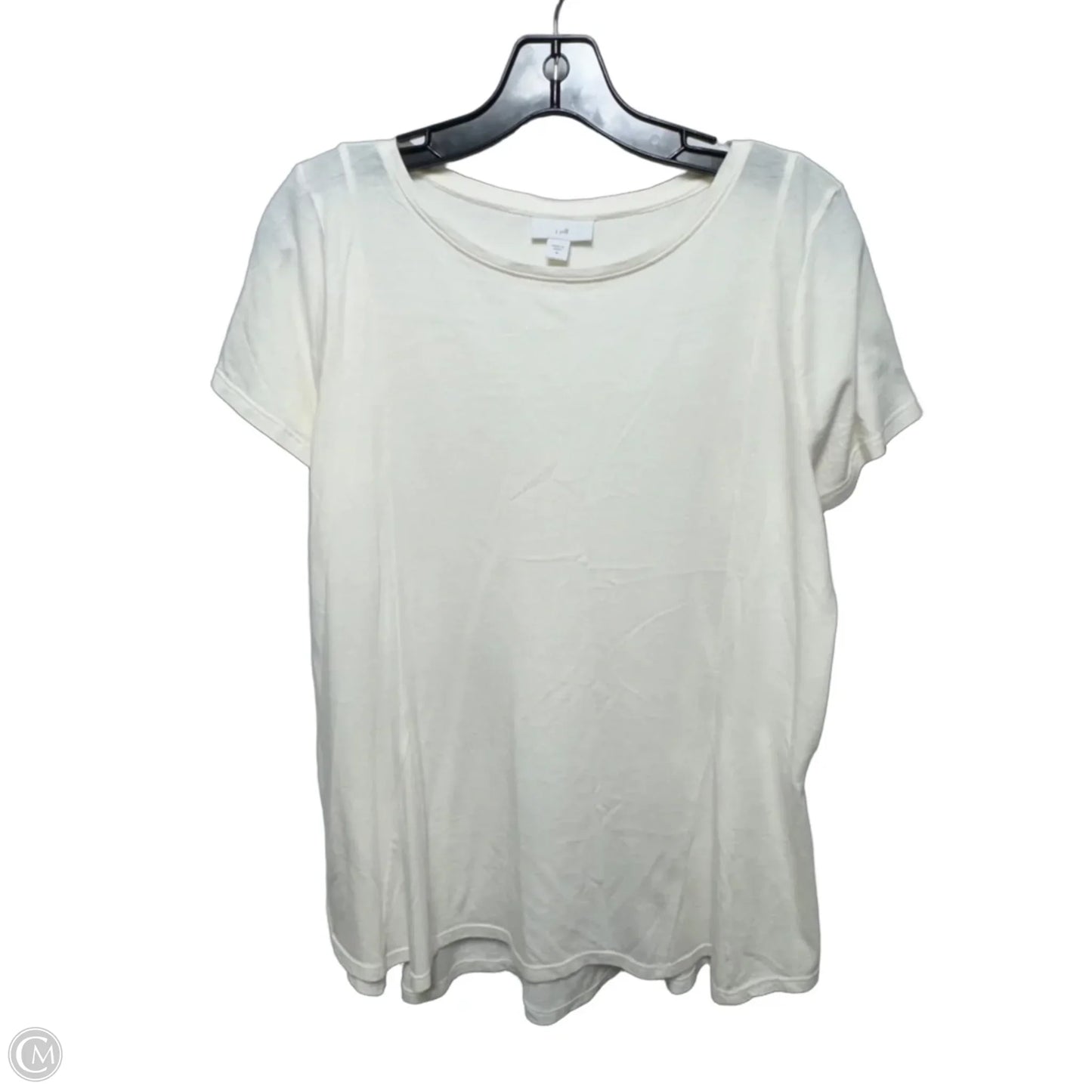 Top Short Sleeve By J. Jill In Cream, Size: M