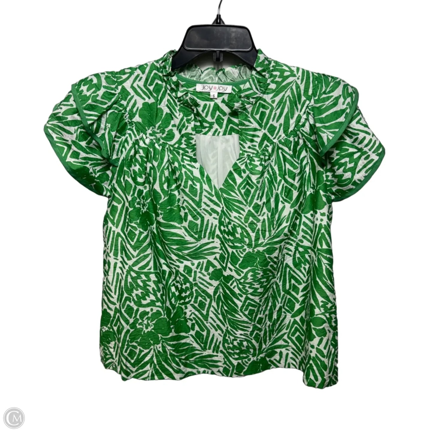 Top Short Sleeve By Joy Joy In Floral Print, Size: S