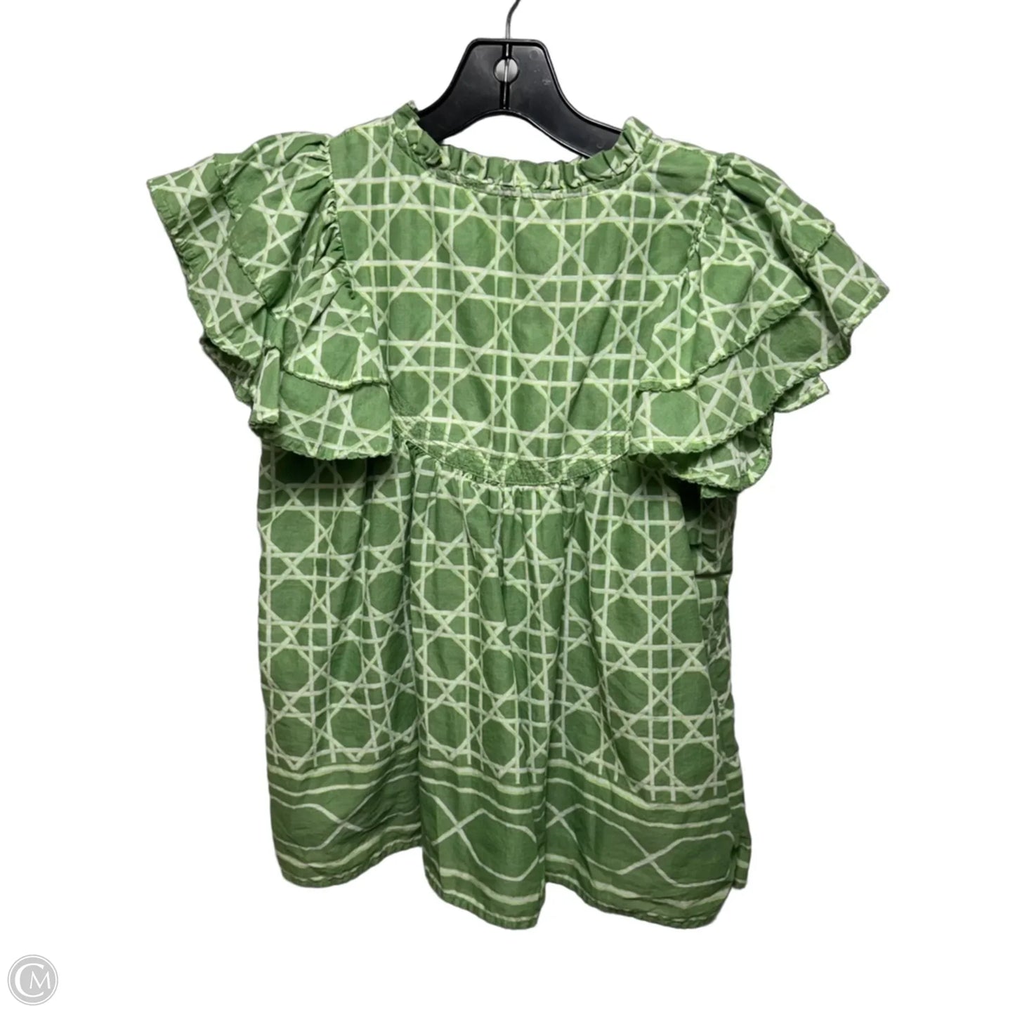 Top Short Sleeve By Crown And Ivy In Green, Size: M Petite