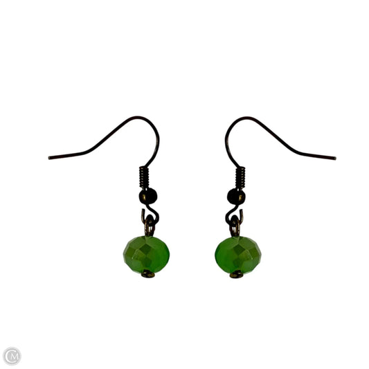 Faceted Jade Bead Dangle Earrings