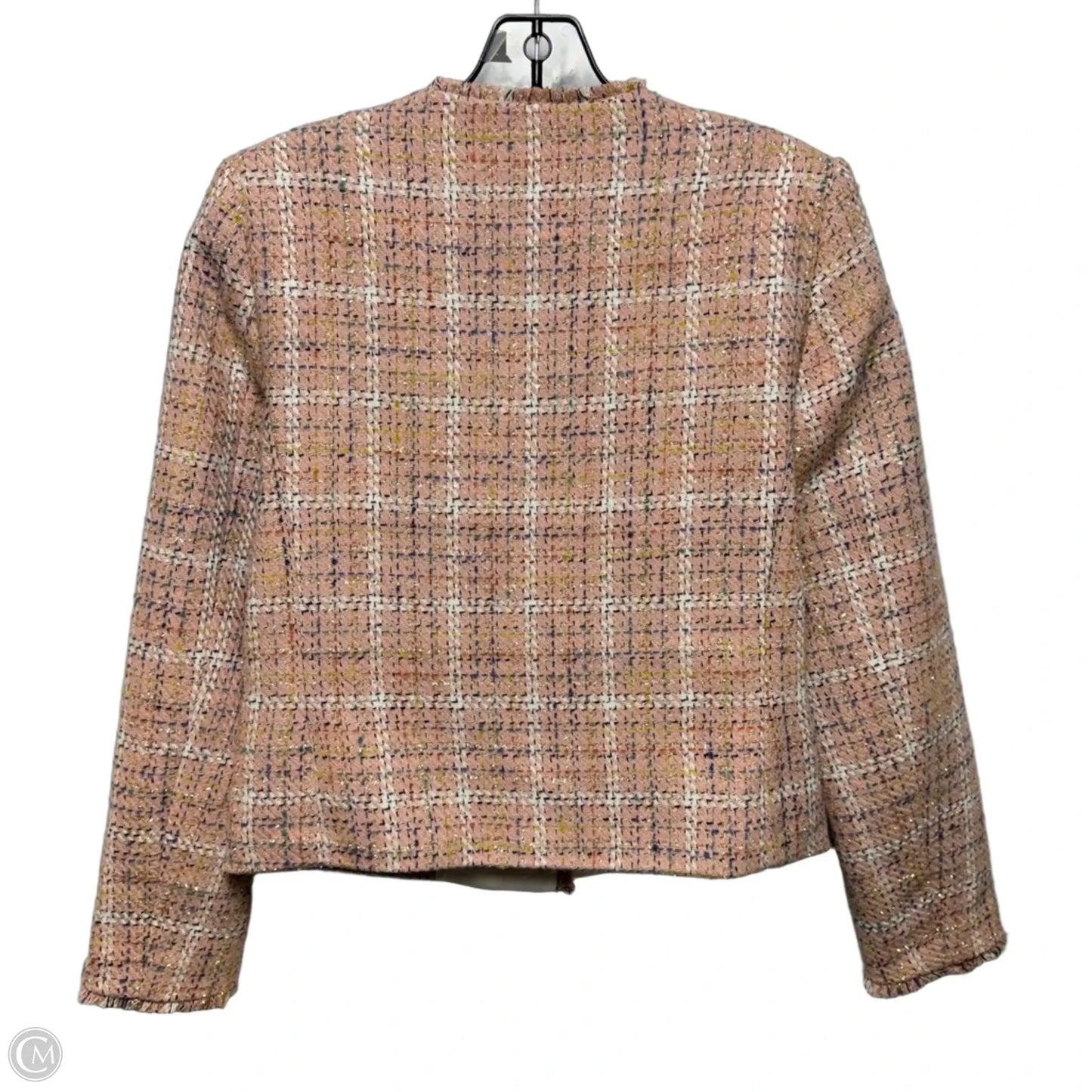 Metallic Tweed Cropped Blazer By Loft In Pink, Size: Xs
