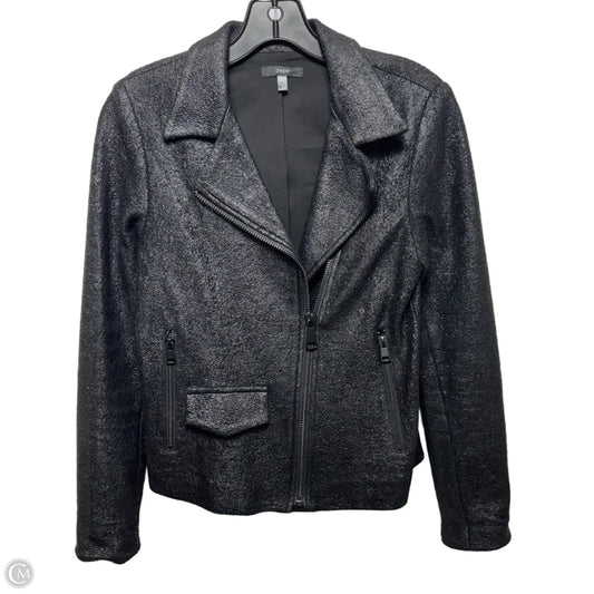Textured Jacket Moto By Drew In Black, Size: Xs