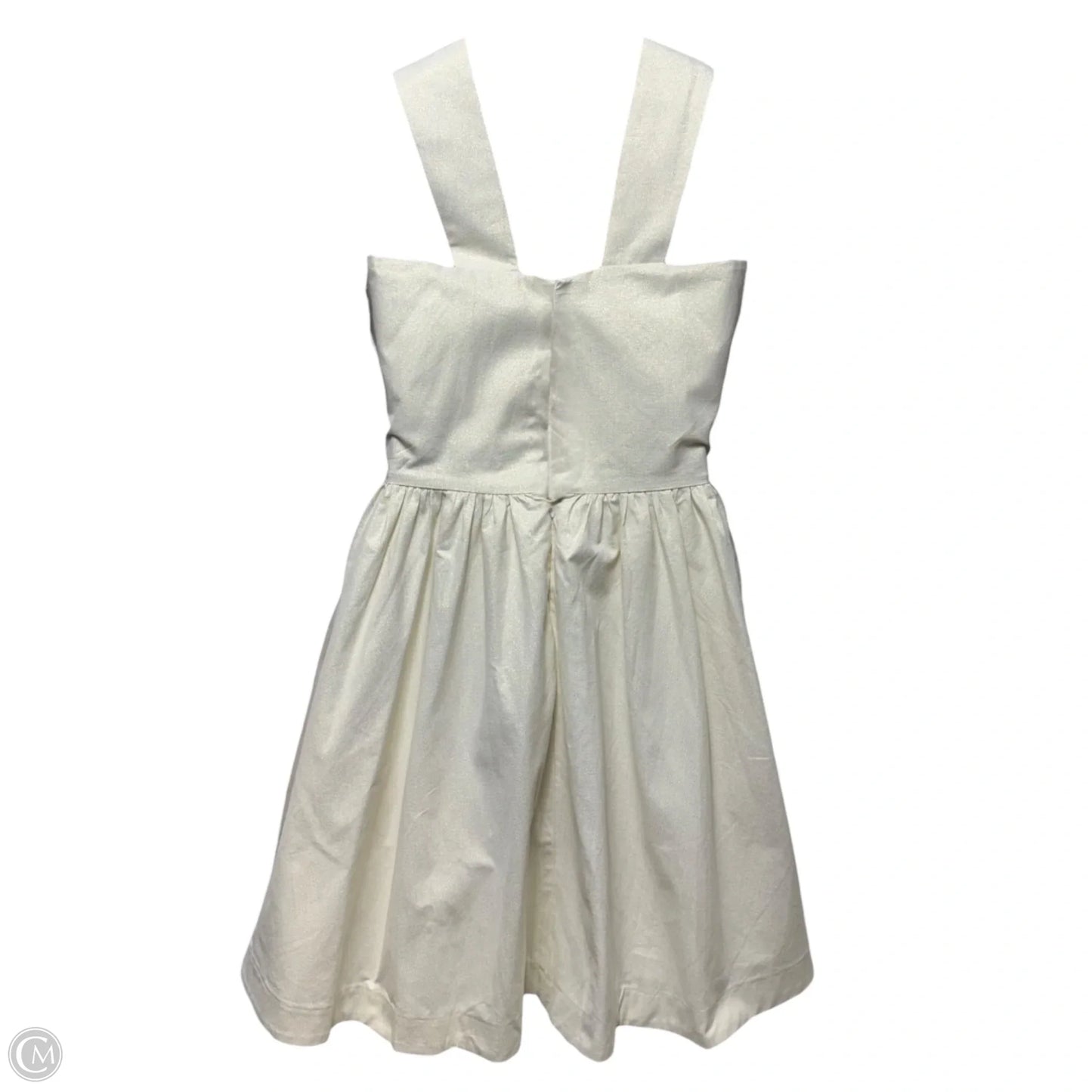 Crisscross Halter Fit & Flare Cocktail Dress By Rosie + Belle In Metallic Gold, Size: 8